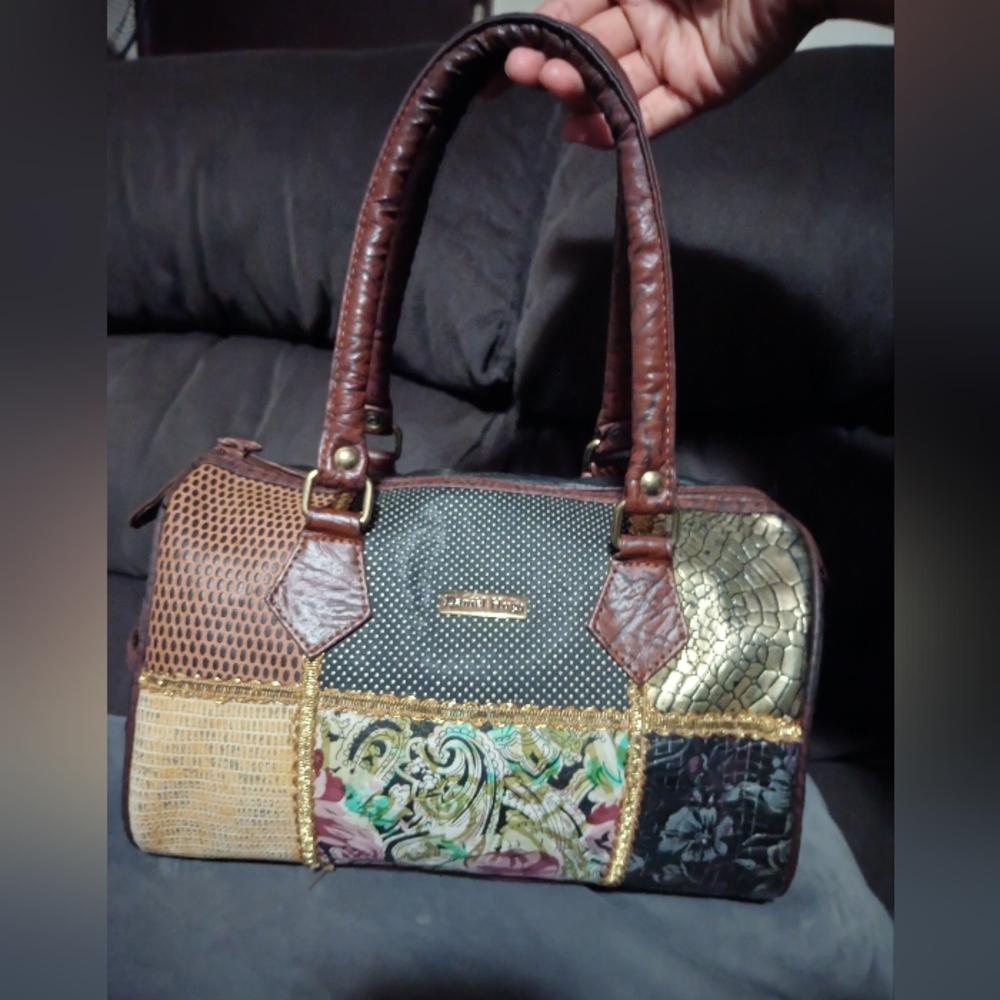 Daniel Hugo Patchwork  leather purse vintage Bohemian one of a kind Medium bag